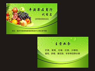 NO.00033绿色水果食品名片模板
